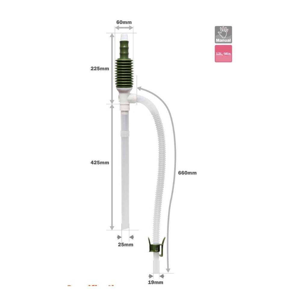 Насос для перекачки топлива ручной 12л/мин
